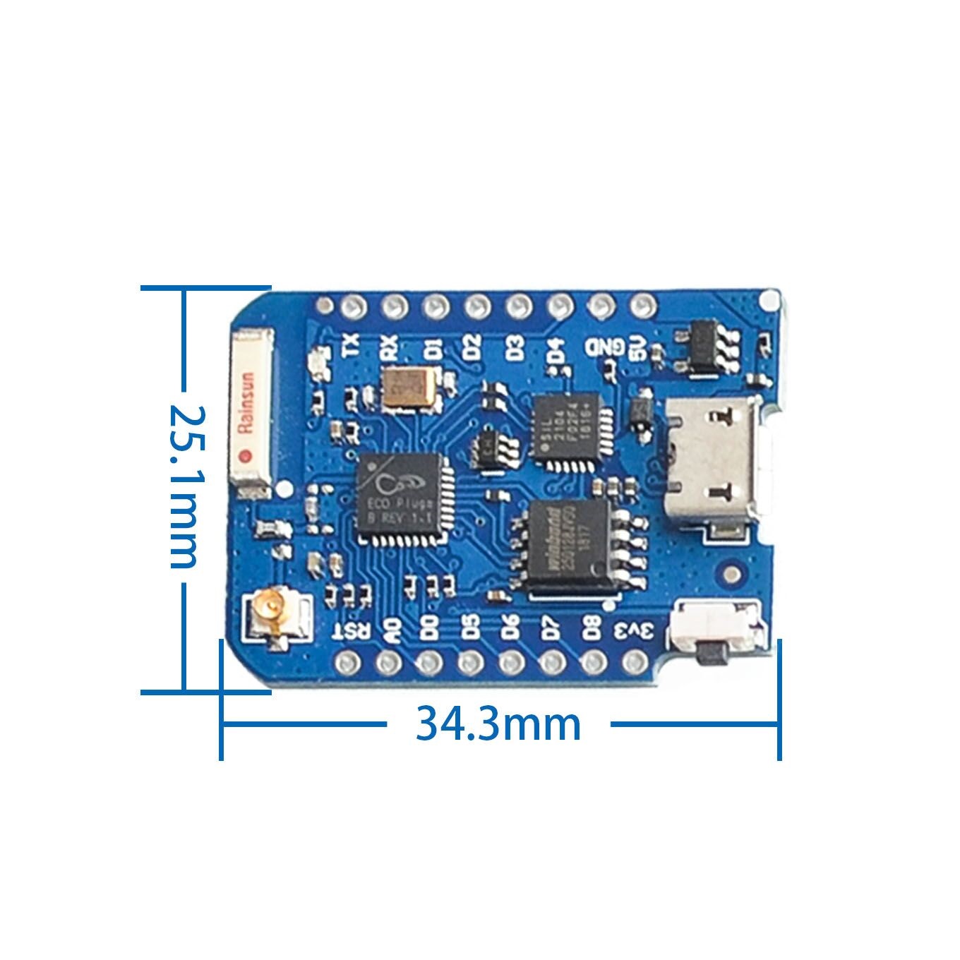 WEMOS D1 Mini Pro 4M 16M Bytes - Wemos D1 Mini ulasan dan harga