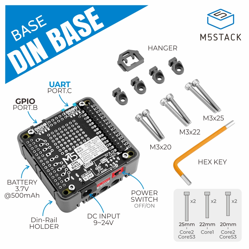 M5Stack Official Din Base with - M5Stack ulasan dan harga