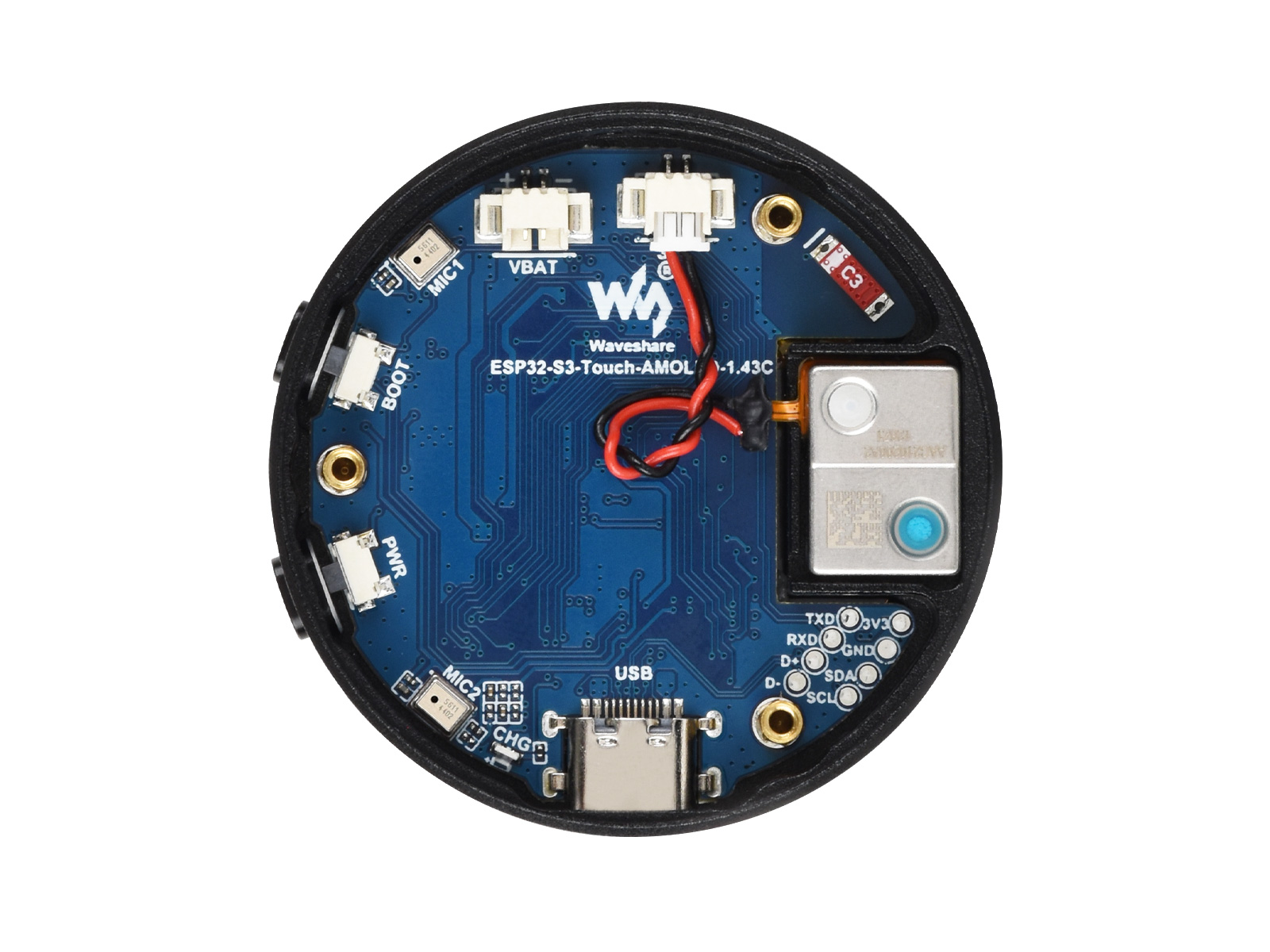 WaveshareESP32-S3 1.43inch AMO - Waveshare Esp32 ulasan dan harga